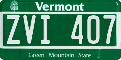 VT license plate ZVI407