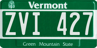 VT license plate ZVI427