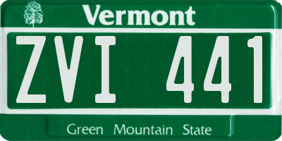 VT license plate ZVI441