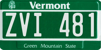 VT license plate ZVI481