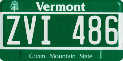 VT license plate ZVI486