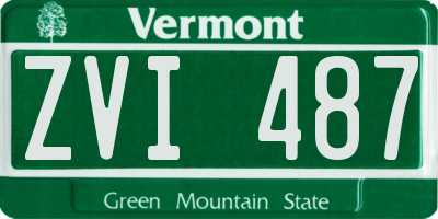 VT license plate ZVI487