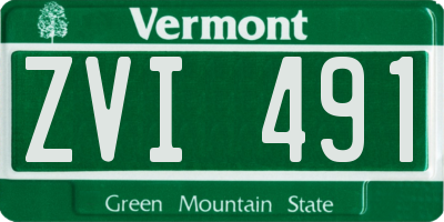 VT license plate ZVI491