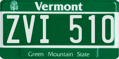 VT license plate ZVI510