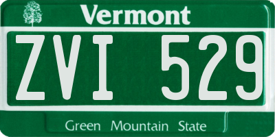 VT license plate ZVI529