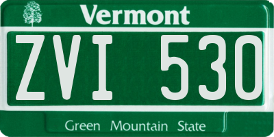 VT license plate ZVI530
