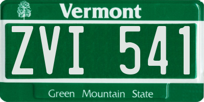 VT license plate ZVI541
