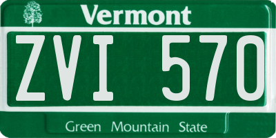 VT license plate ZVI570