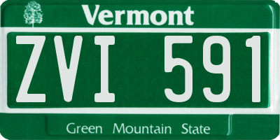 VT license plate ZVI591