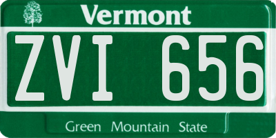 VT license plate ZVI656