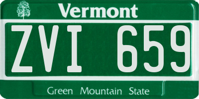 VT license plate ZVI659