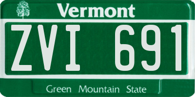VT license plate ZVI691