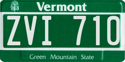 VT license plate ZVI710