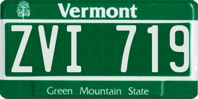 VT license plate ZVI719