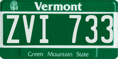 VT license plate ZVI733