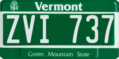 VT license plate ZVI737