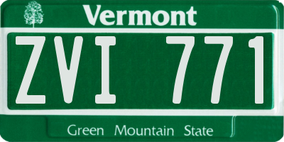 VT license plate ZVI771