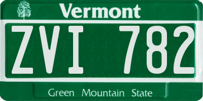 VT license plate ZVI782