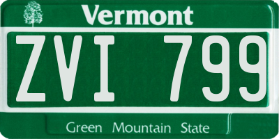 VT license plate ZVI799
