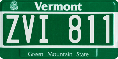 VT license plate ZVI811