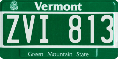 VT license plate ZVI813