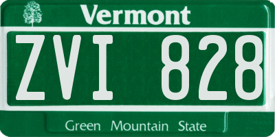 VT license plate ZVI828
