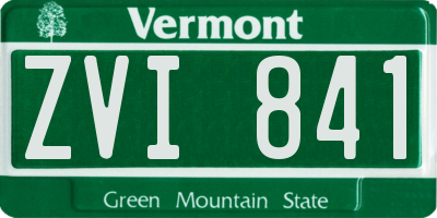 VT license plate ZVI841