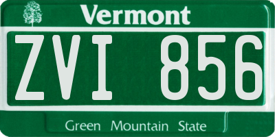 VT license plate ZVI856
