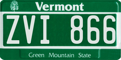VT license plate ZVI866