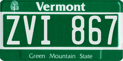VT license plate ZVI867