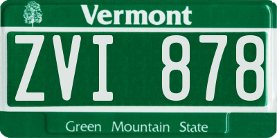 VT license plate ZVI878