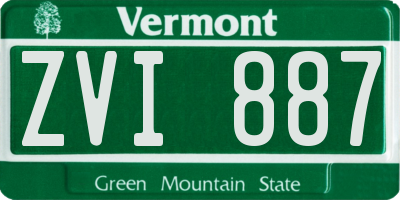 VT license plate ZVI887