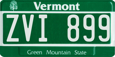 VT license plate ZVI899