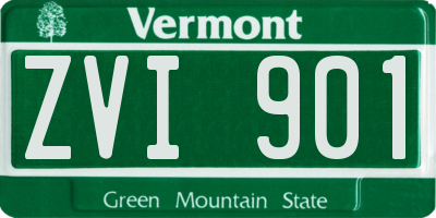 VT license plate ZVI901
