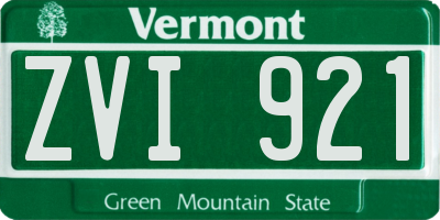 VT license plate ZVI921