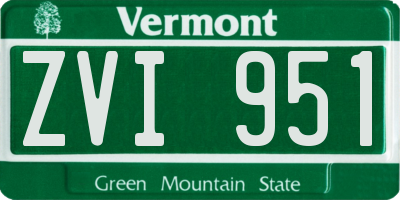 VT license plate ZVI951