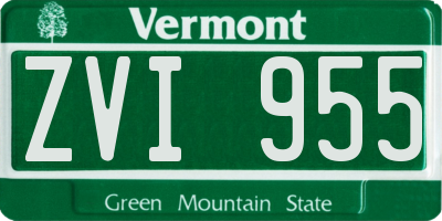 VT license plate ZVI955