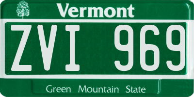 VT license plate ZVI969