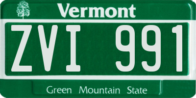 VT license plate ZVI991
