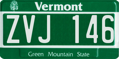 VT license plate ZVJ146