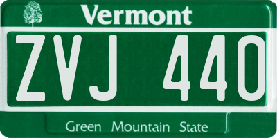 VT license plate ZVJ440