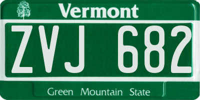 VT license plate ZVJ682
