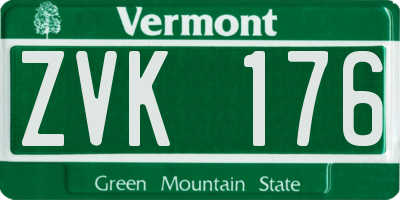 VT license plate ZVK176