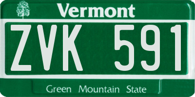 VT license plate ZVK591