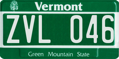 VT license plate ZVL046