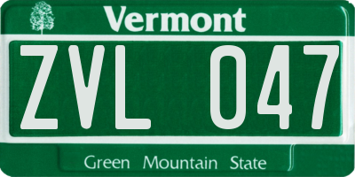VT license plate ZVL047