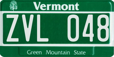 VT license plate ZVL048