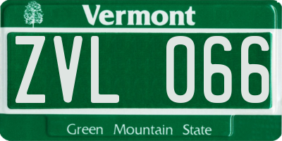 VT license plate ZVL066