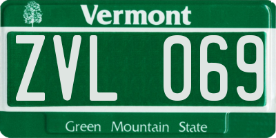 VT license plate ZVL069