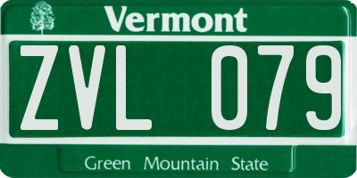 VT license plate ZVL079